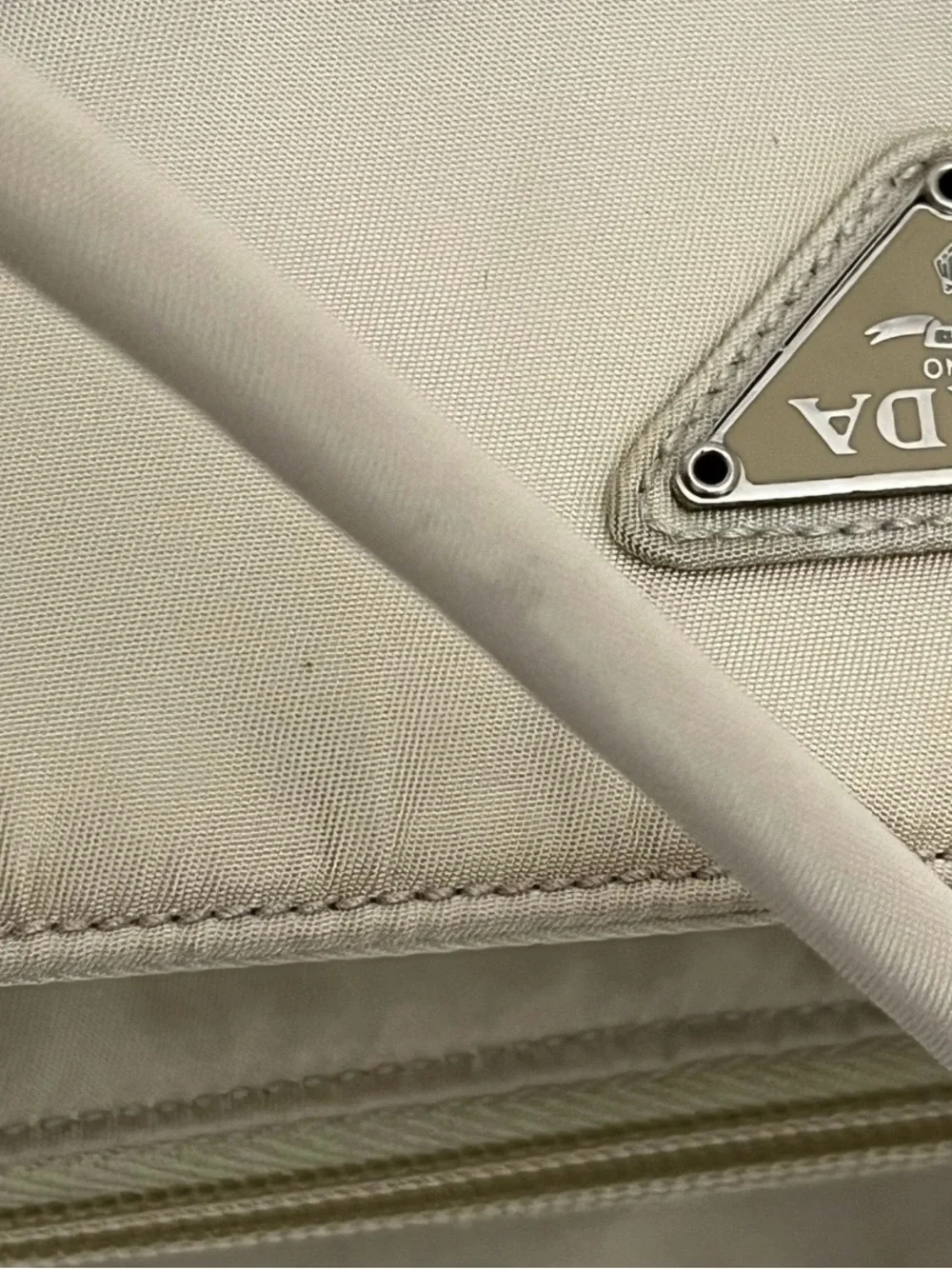 Vintage Prada | Tessuto Nylon | Medium Tote Bag | Cream Beige Ivory